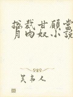 总裁甘愿当一个月肉奴小说封面