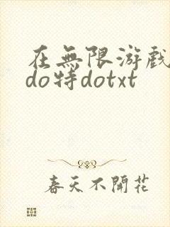在无限游戏大里do特dotxt