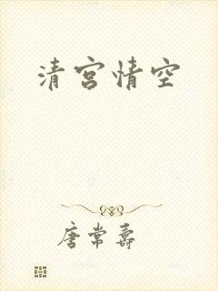 清宫情空封面