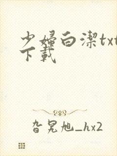 少妇白洁txt下载