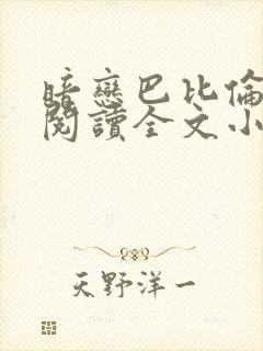 暗恋巴比伦免费阅读全文小说