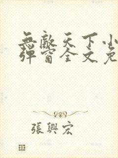 无敌天下小说无弹窗全文免费阅读