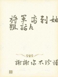 将军脔到她哭h粗话h