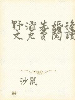 野涩先婚后爱全文免费阅读笔趣阁