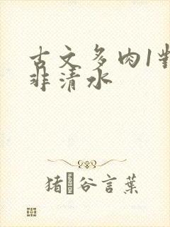 古文多肉1对n非清水