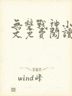 无双战神小说全文免费阅读