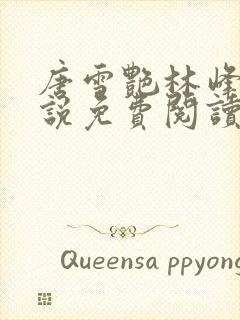 唐雪艳林峰的小说免费阅读全文封面