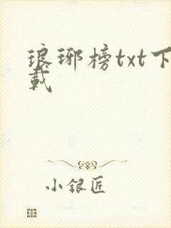 琅琊榜txt下载