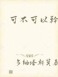 可不可以干湿你