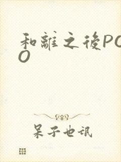 和离之后POPO封面