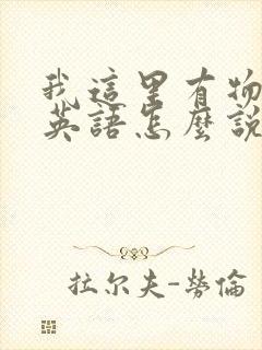 我这里有物资用英语怎么说