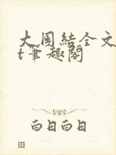 大团结全文txt笔趣阁