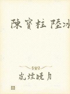陈宝柱 陆冰嫣封面