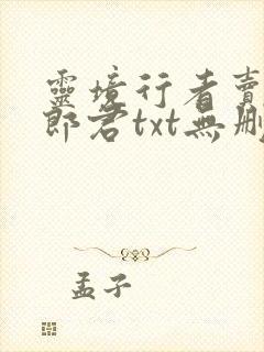 灵境行者卖报小郎君txt无删减