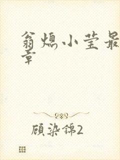 翁熄小莹最新节章