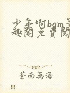 少年啊bgm笔趣阁免费阅读全文下载