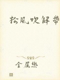 松风吹解带封面