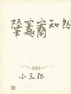 陆宴安知然小说笔趣阁封面