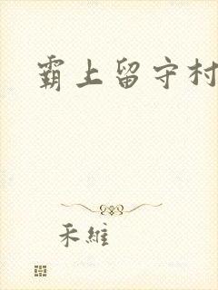 霸上留守村妇封面