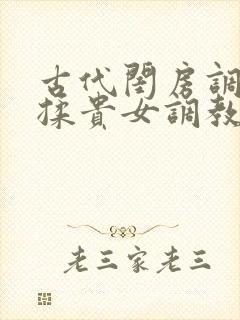 古代闺房调教h揉贵女调教记