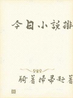 今日小说排行榜封面
