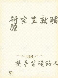 研究生就赌一个胆封面