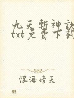 九天斩神诀林辰txt免费下载