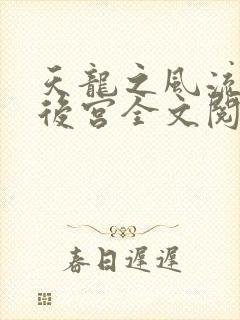 天龙之风流猎艳后宫全文阅读封面