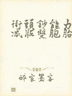 街头钞能力无删减版双胞胎封面