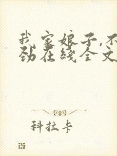 我家娘子,不对劲在线全文阅读封面