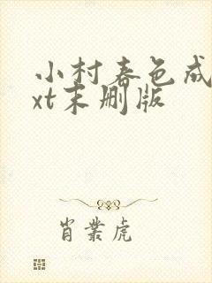 小村春色成刚txt末删版封面