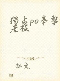 独占po拳击馆老板