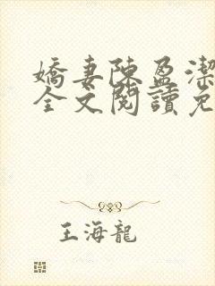 娇妻陈盈洁小说全文阅读免费阅读