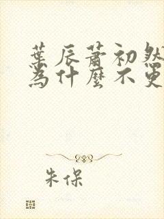 叶辰萧初然小说为什么不更新了