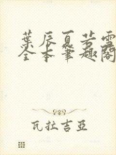 叶辰夏若雪孙怡全本笔趣阁封面