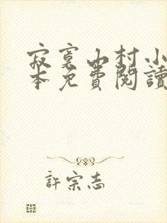 寂寞山村小说全本免费阅读