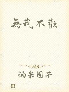无我不欢封面