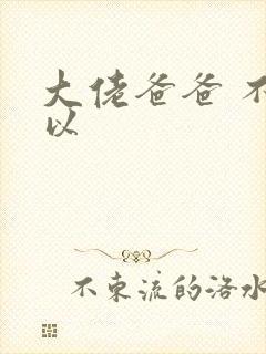 大佬爸爸 不可以封面