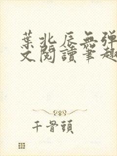 叶北辰无弹窗全文阅读笔趣阁