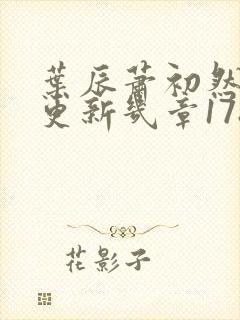 叶辰萧初然每天更新几章1782章