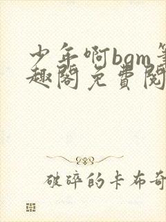 少年啊bgm笔趣阁免费阅读全文下载