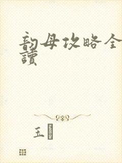 韵母攻略全文阅读