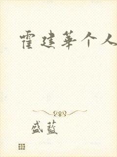 霍建华个人简历封面