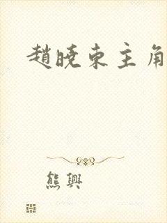 赵晓东主角小说