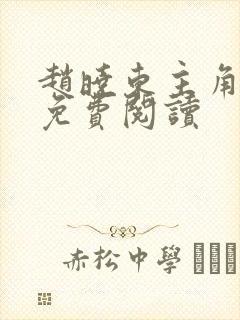 赵晓东主角小说免费阅读