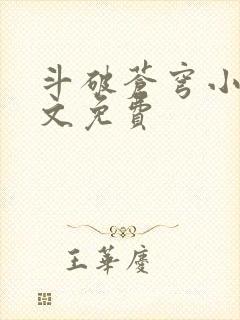 斗破苍穹小说全文免费