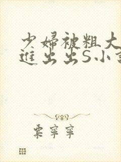 少妇被粗大猛进进出出S小说