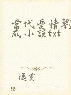 当代爱情刘雪刘成小说txt封面