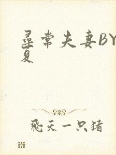 寻常夫妻BY写夏