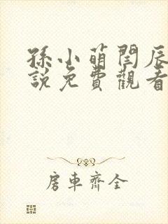 孙小萌闫辰的小说免费观看